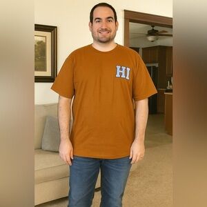 NWT Mens Original Use Graphic Shirt. Size  L Tall. Oranges